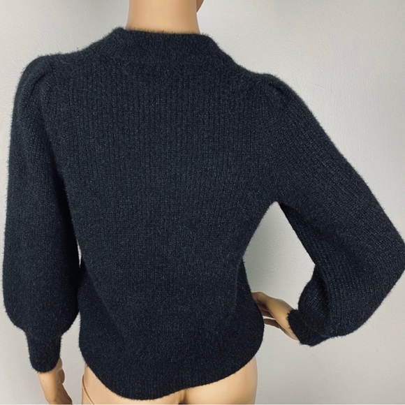 NEW MADEWELL BLACK PUFF SLEEVE PULLOVER SWEATER - Picture 7 of 9